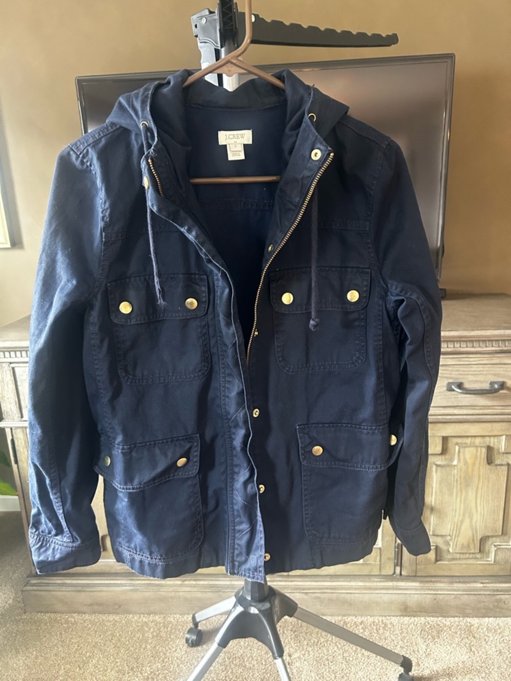 J. Crew Women’s Navy Hooded  Jacket